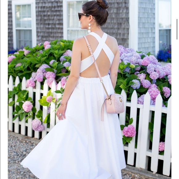 LAST ONE MILLY LIZZY POPLIN OPEN BACK MAXI DRESS - Picture 3 of 7